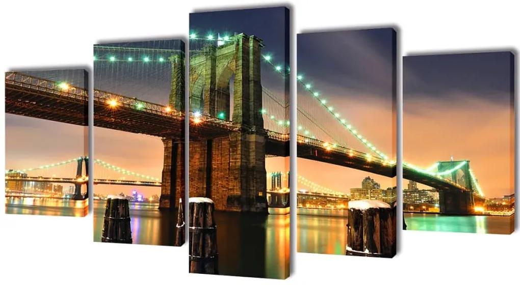 Canvasdoeken Brooklyn Bridge 200 x 100 cm