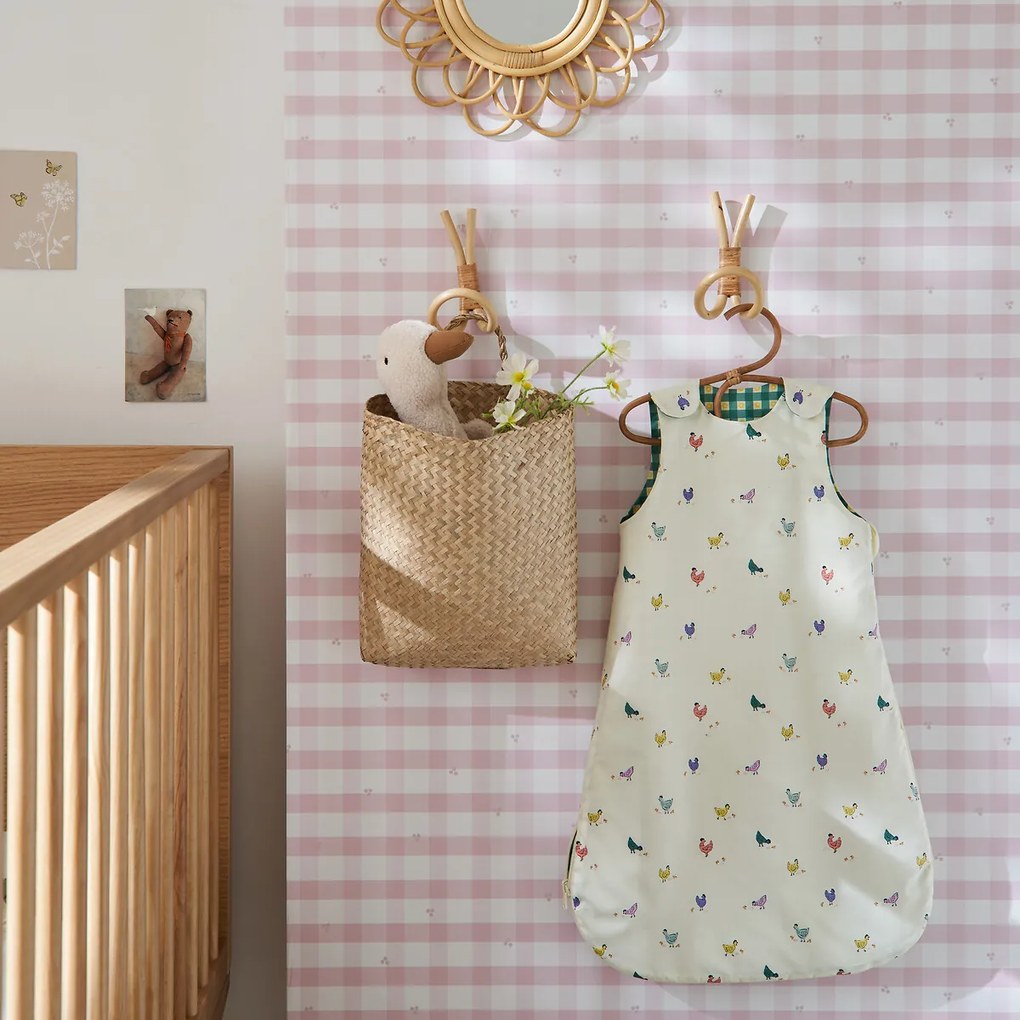 Set van 2 kapstokken in rotan, Malu