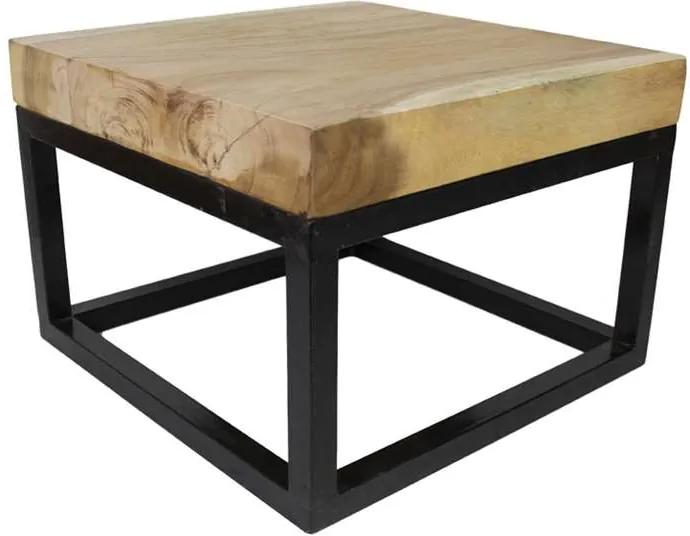 HSM Collection salontafel vierkant - munggurhout - 50x50x35 cm - Leen Bakker