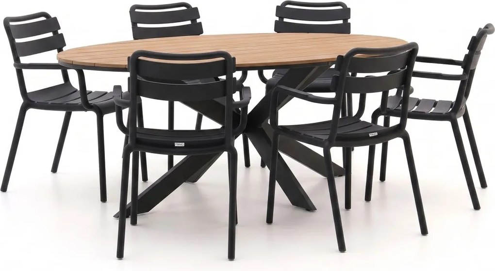 Diningset Forza  | 6 personen polywood | Tuinset stapelbaar | 7-delig | Kees Smit Tuinmeubelen