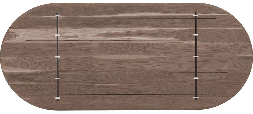 Goossens Excellent Eettafel Uniek, Semi rond 240 x 100 cm