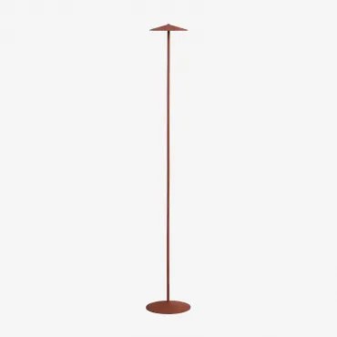 Snoerloze Led Vloerlamp Van Ijzer Emilein Rood – Klei - Sklum