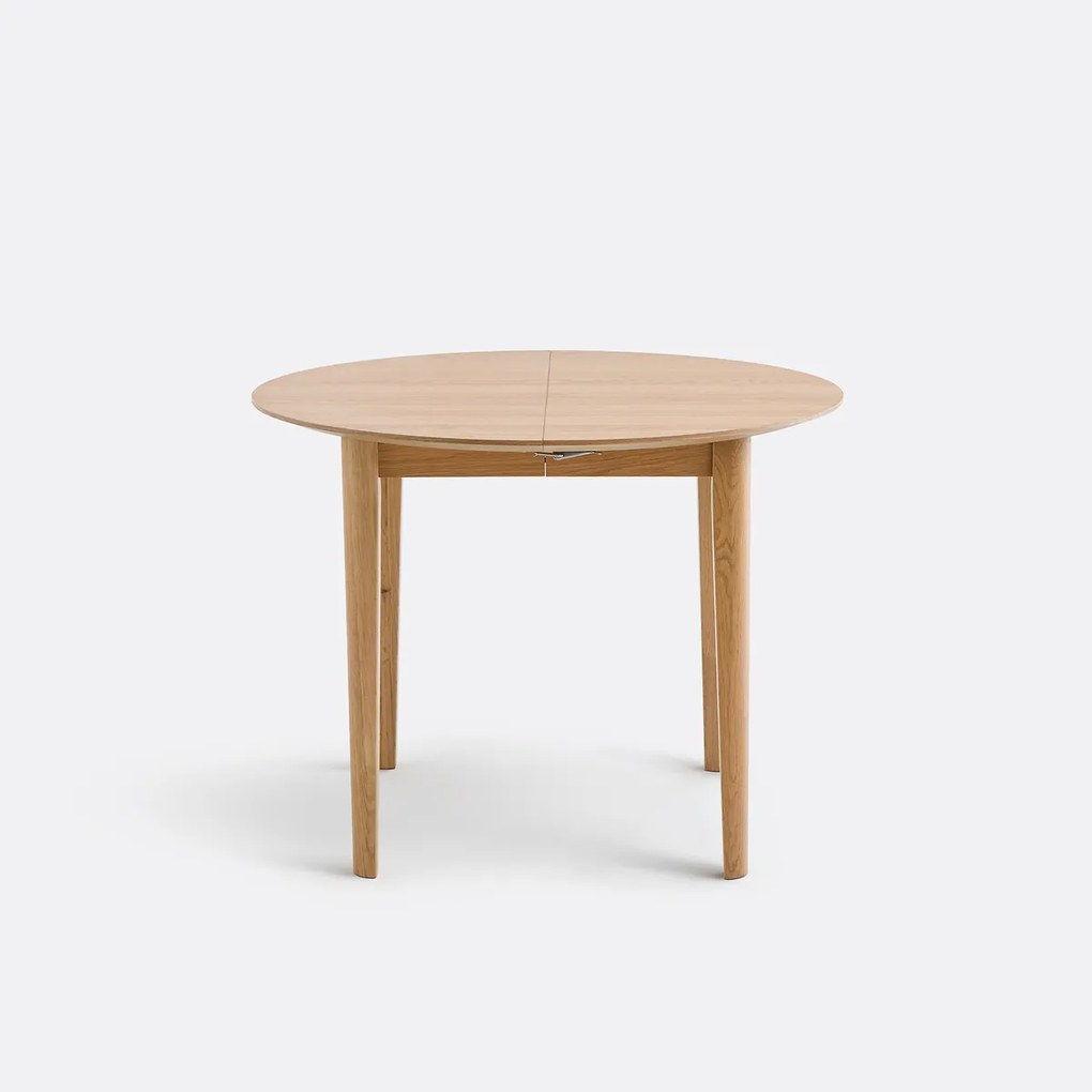 Uitschuifbare eiken fineer tafel met 4 tot 8 plaatsen Tioga