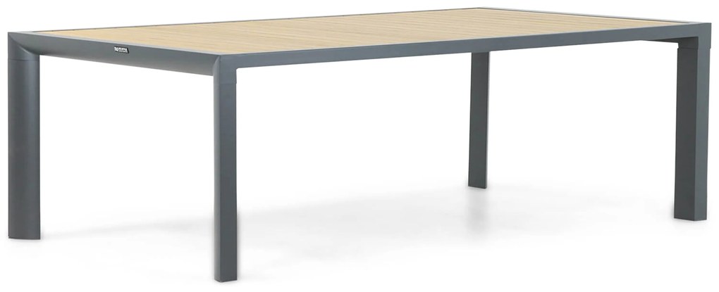 Dining Tuintafel rechthoekig 240 x 100 cm Aluminium Grijs Borello