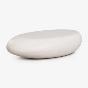 Xaria Betonnen Salontafel Wit & ↔︎ 115 Cm - Sklum