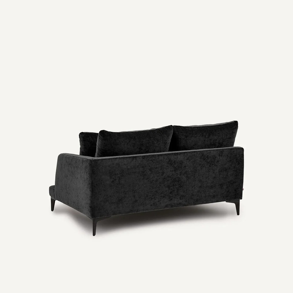 Halve bank, 2-zit van gemengd fluweel, MODERNISTE