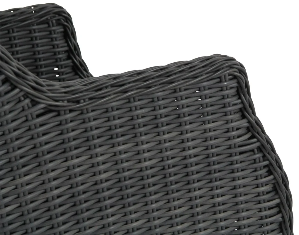 Tuinset 6 personen 260 cm Wicker Zwart Garden Collections Buckingham/Fourmile