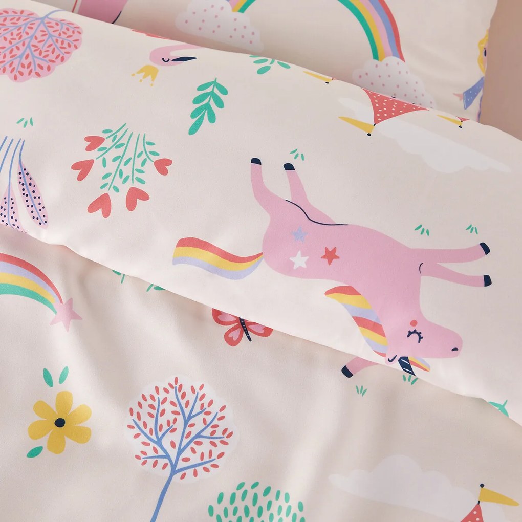 Bedset, recycled microvezel, rechthoekig kussensloop