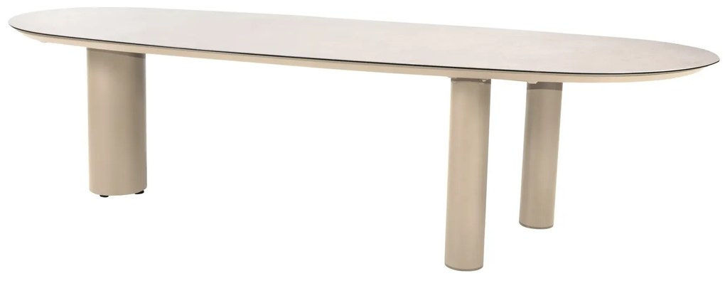 Taste by 4 Seasons Denia tuintafel latte met geprint keramisch blad in mangovorm 290 cm SALE Tuintafel   beige weerbestendig