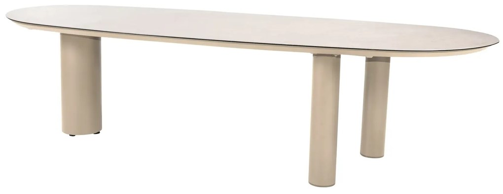 Taste by 4 Seasons Denia tuintafel latte met keramisch geprint blad in mangovorm 290 cm Tuintafel   beige weerbestendig