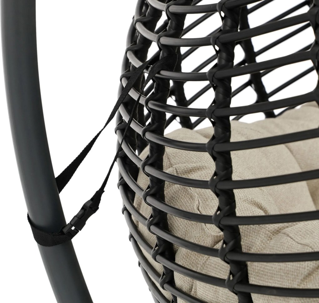 Coco Dream Hangstoel Wicker Grijs