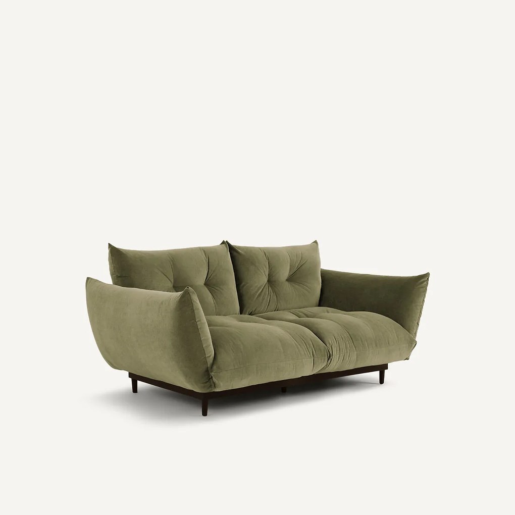 3-zits compacte bank in stoned fluweel, VITORIA