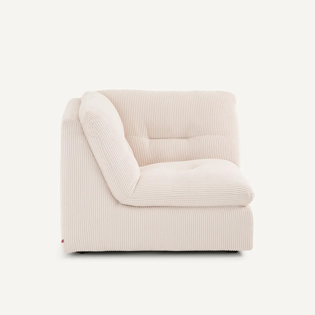 Modulaire 90° hoek in geribbeld polyester, GIULIANO