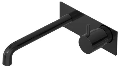 Hotbath COBBER Afbouwdeel tbv Inbouw wastafelkraan 18cm uitloop PBP Gepolijst zwart PVD CB106EXT18PBP