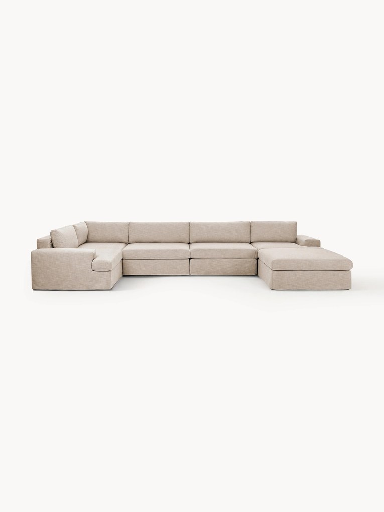 Modulaire U-bank Russell met afneembaar hoezen