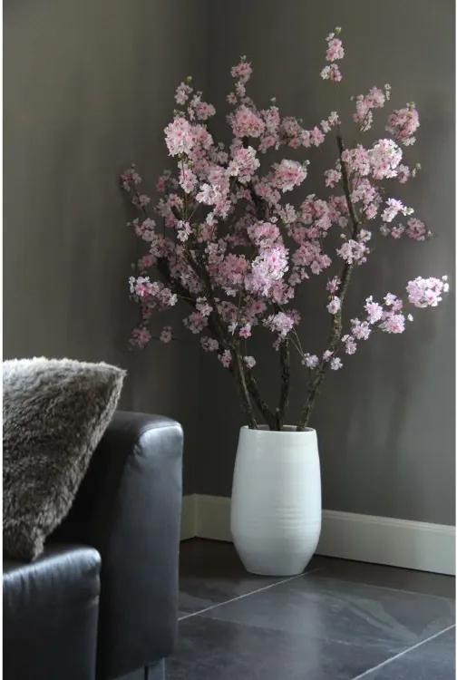Roze Bloesemboom Dubbel. Incl pot.± 150 cm