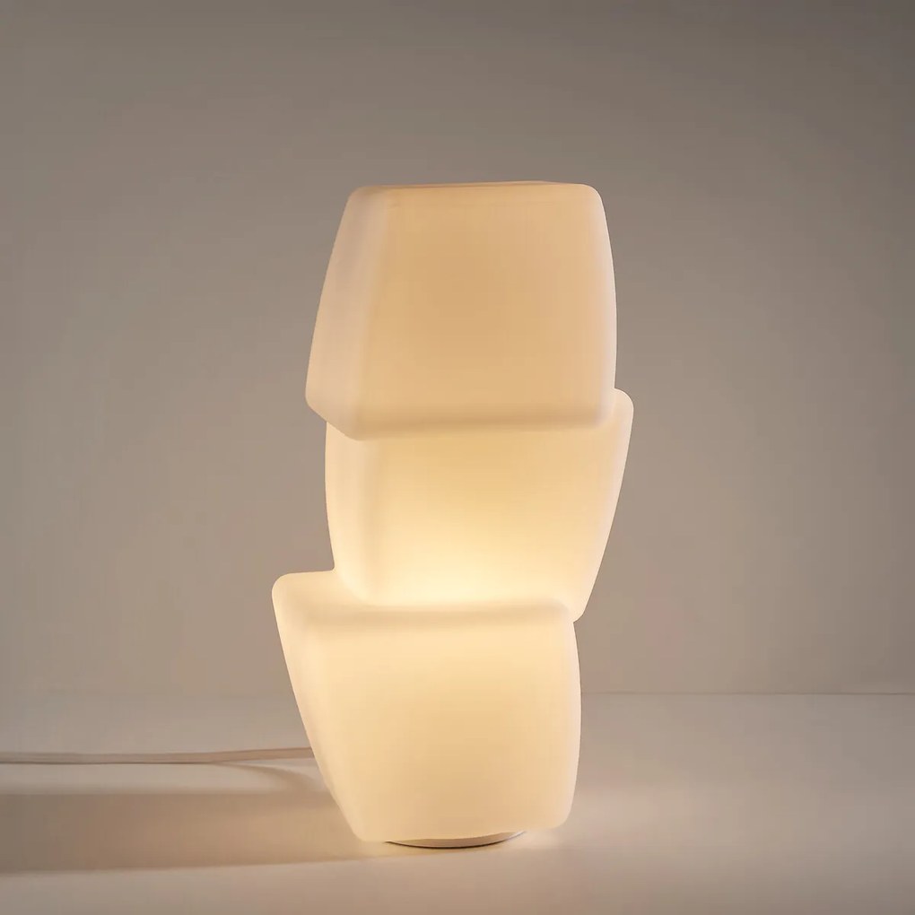 Tafellamp in opalineglas, ETERA