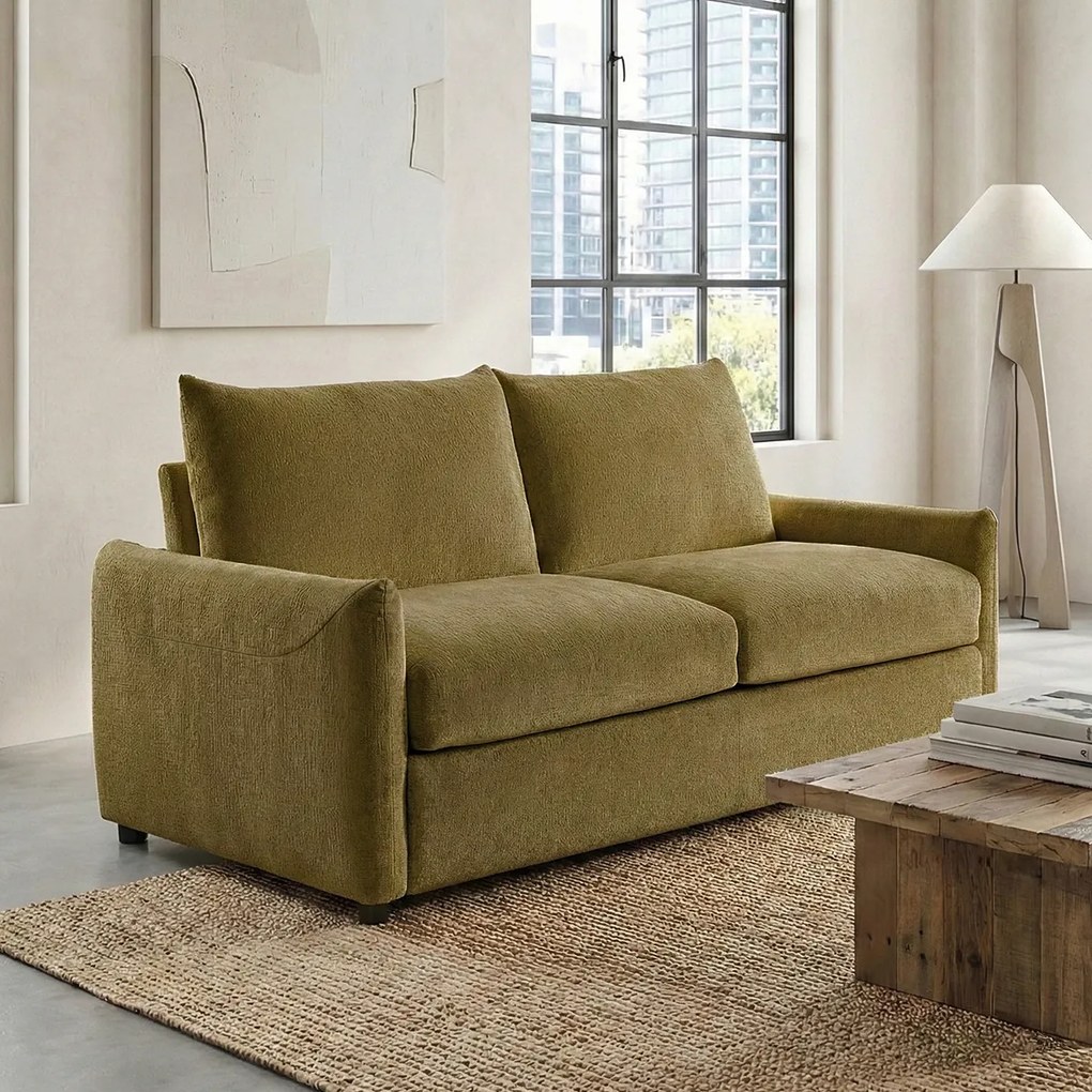 Tweepersoons Slaapbank Met Matras Groen