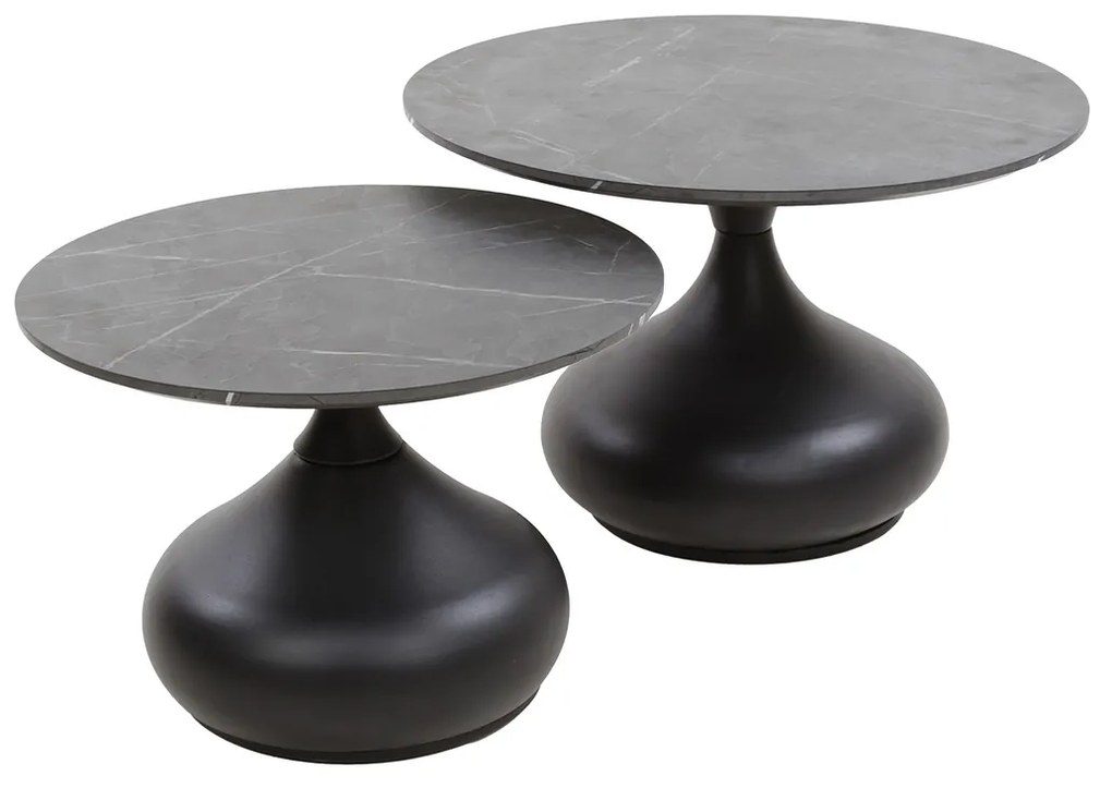 Salontafel Set Van 2 Rond Keramiek