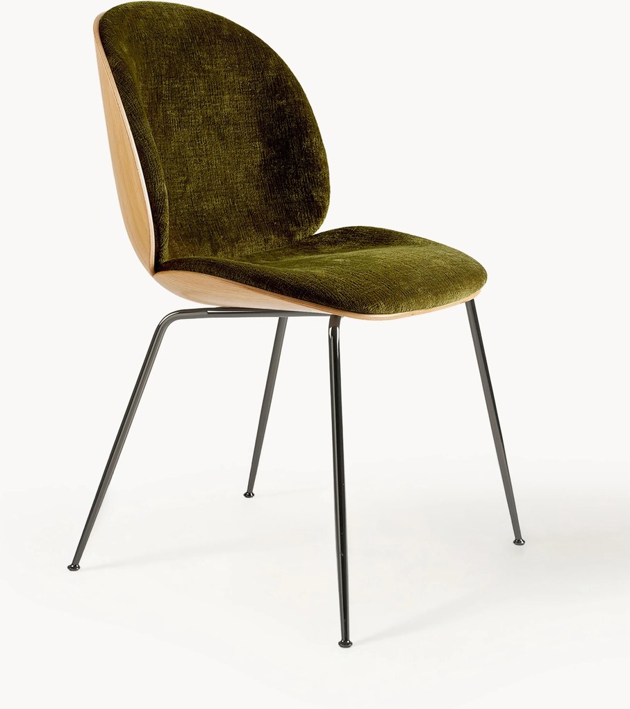 Fluwelen stoel Beetle met zitvlak