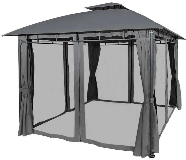 Tuinpunt Sicilië 3x3m antraciet tuinpaviljoen