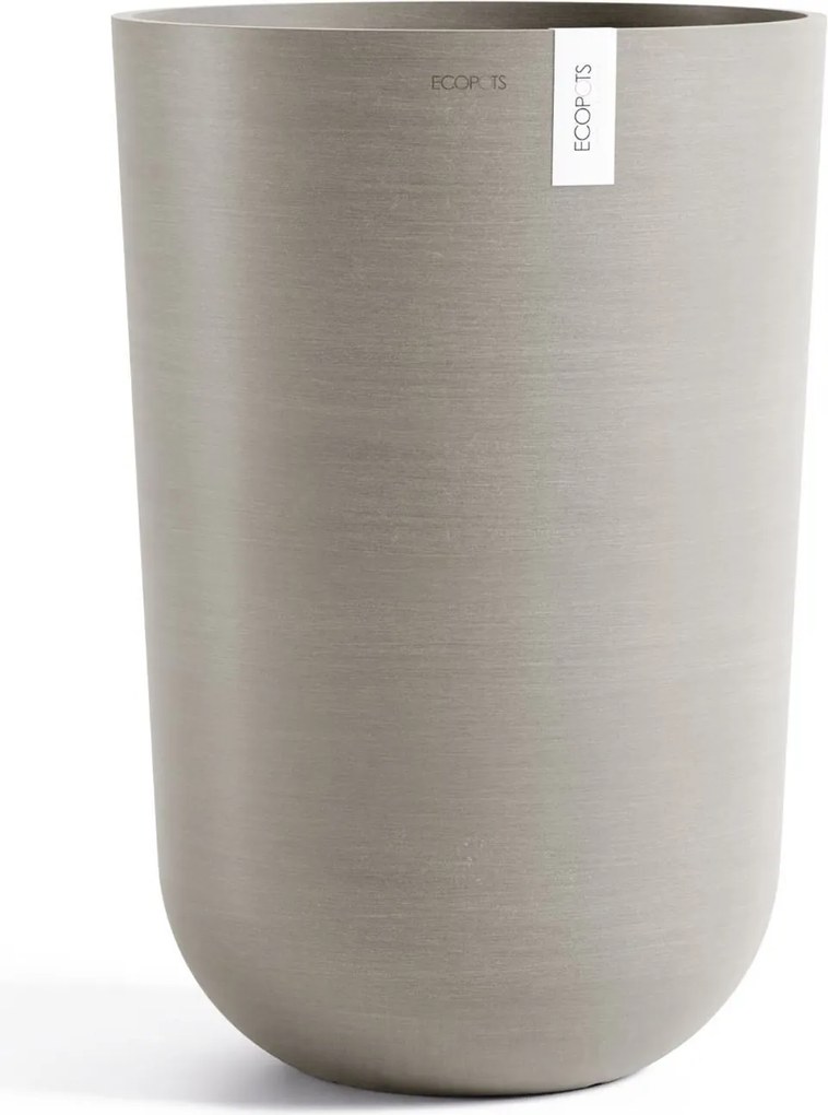 Ecopots bloempot Oslo High 52 - Rond - Taupe - Diameter 35 x H51,5 cm
