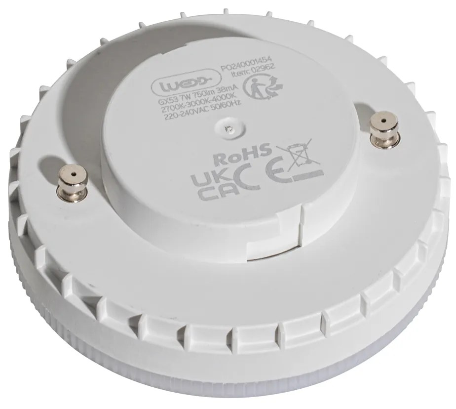 Set van 5 GX53 dim to warm LED lampen 7W 750 lm 2700K-4000K rond
