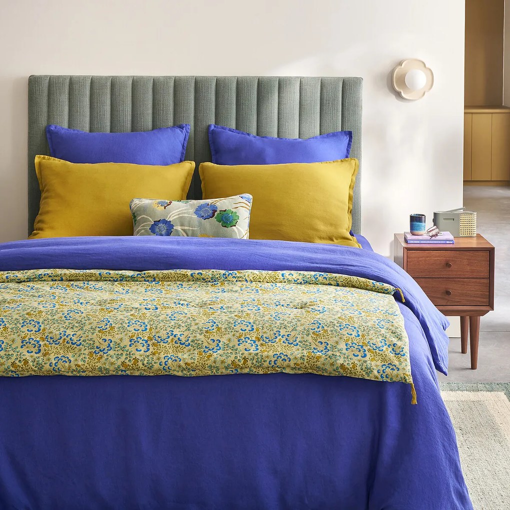 Hoeslaken in gewassen linnen, omslag 30 cm, Linot