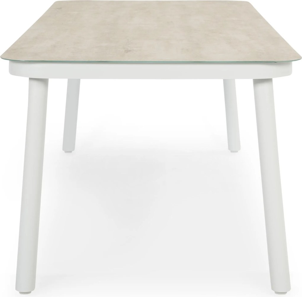 Tuinset 6 personen 220 cm Kunststof Wit Domani Furniture Toscano/Tavano