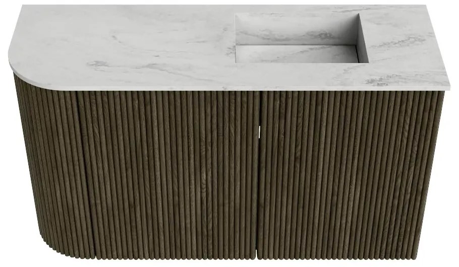 Mondiaz Joya DLux 70cm toiletmeubel ronding links shadow met wastafel faye rechts 1 kraangat opalo