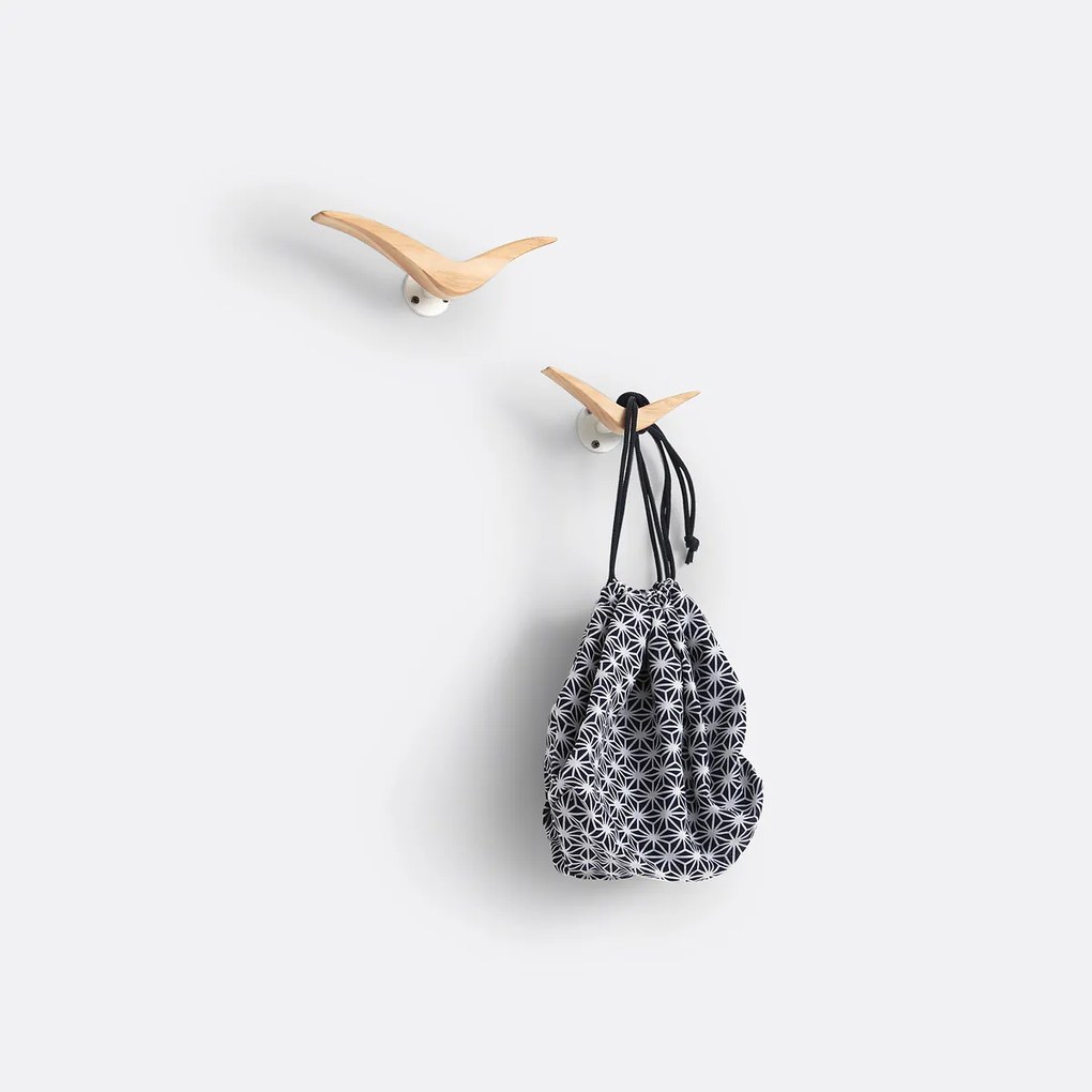 Set van 2 kapstokken, vogel model