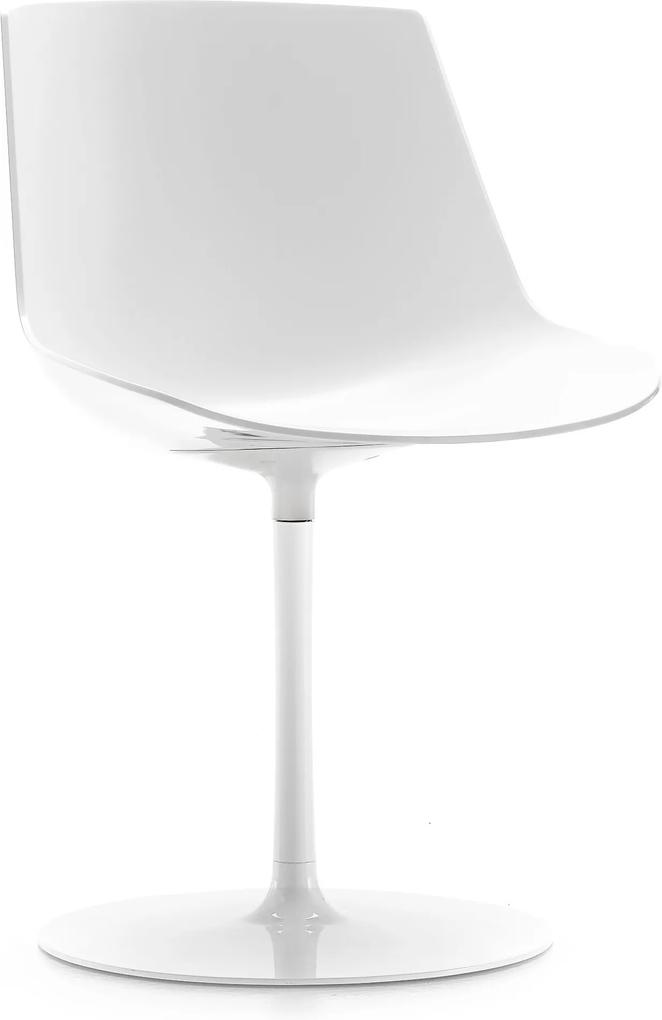 MDF Italia Flow Chair stoel met wit draaibaar onderstel