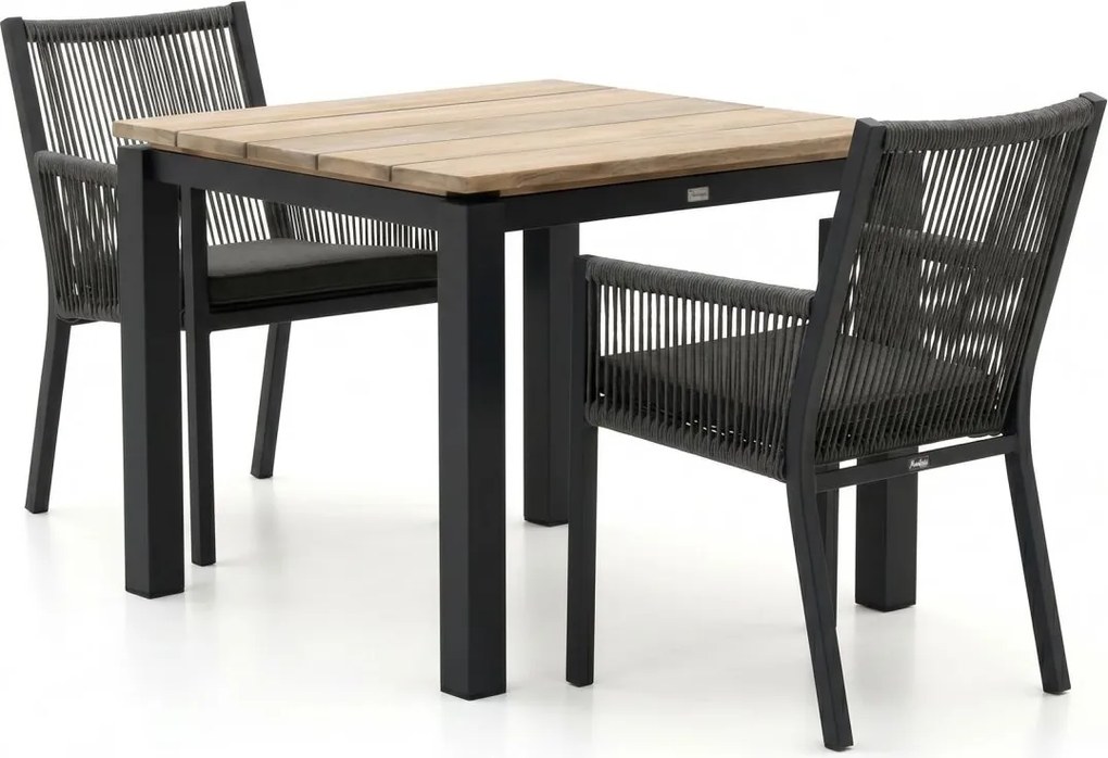 Diningset Manifesto  | 2 personen | Tuinset teakhout | 3-delig | Kees Smit Tuinmeubelen