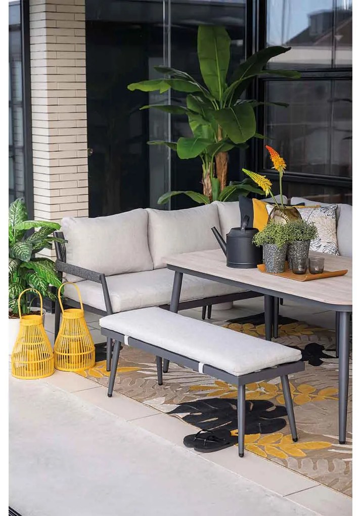 Garden Impressions Tineo lounge dining set 6-delig - donker grijs