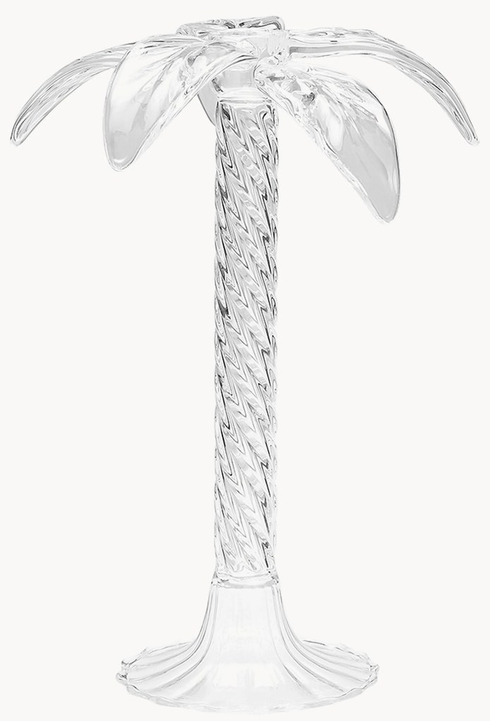 Mondgeblazen kandelaar Palm Tree van borosilicaatglas