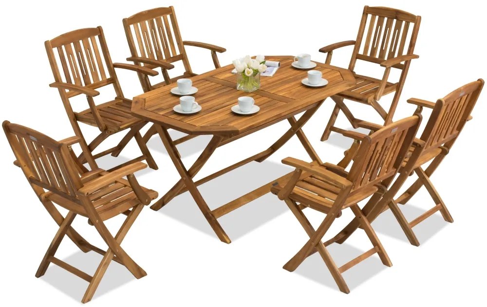 Houten tuinset Laos/Delhi 6 Garden Point houten tuinset