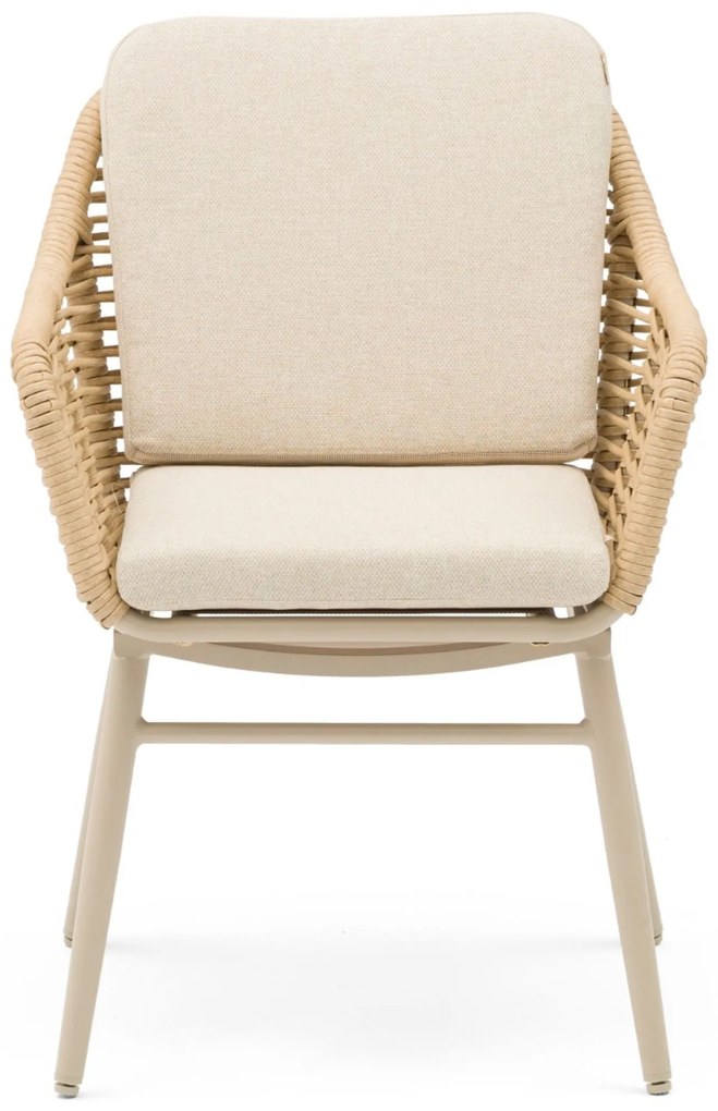 Tuinset 4 personen 120 cm Aluminium/rope Taupe Coco Antoni/Rockville
