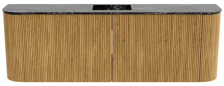 Mondiaz Joya DLux 125cm toiletmeubel ronding links/rechts oak met wastafel faye midden zonder kraangat lava
