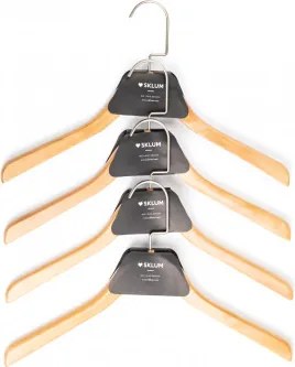 Rita Houten En Stalen Set Van 4 Hangers Houtbruin - Sklum