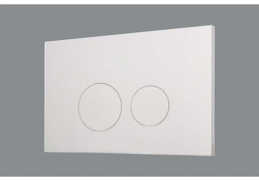 Qeramiq Push kunststof drukplaat glans wit met ronde knoppen voor o.a. UP320 inbouwreservoir