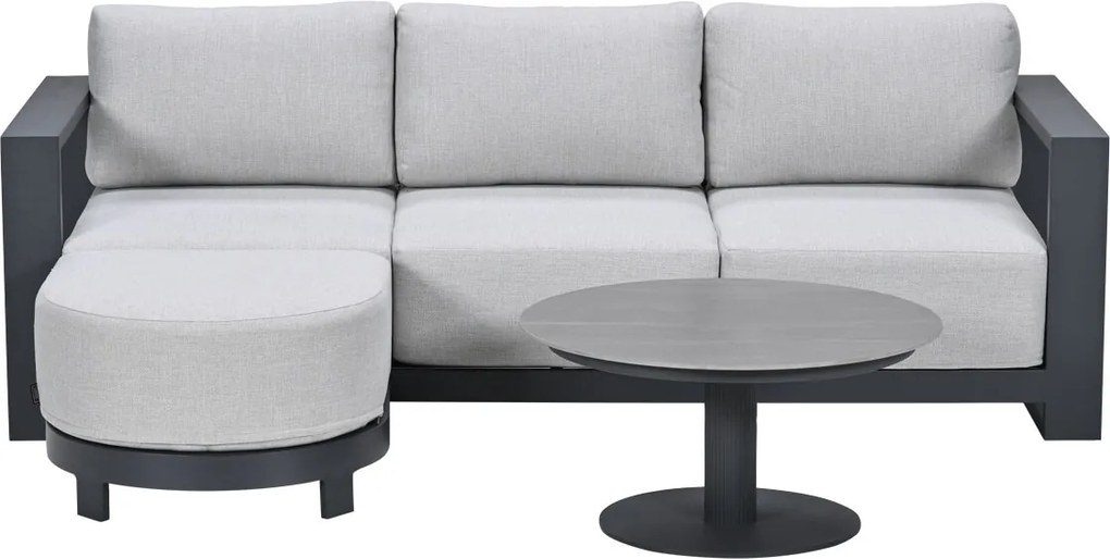 Garden Impressions Malakka loungeset 3-delig chaise longue - donker grijs