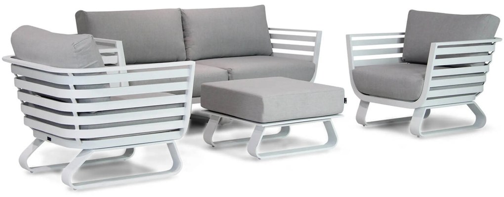Stoel en Bank Loungeset 4 personen Aluminium Wit  Santika Furniture Santika Sovita