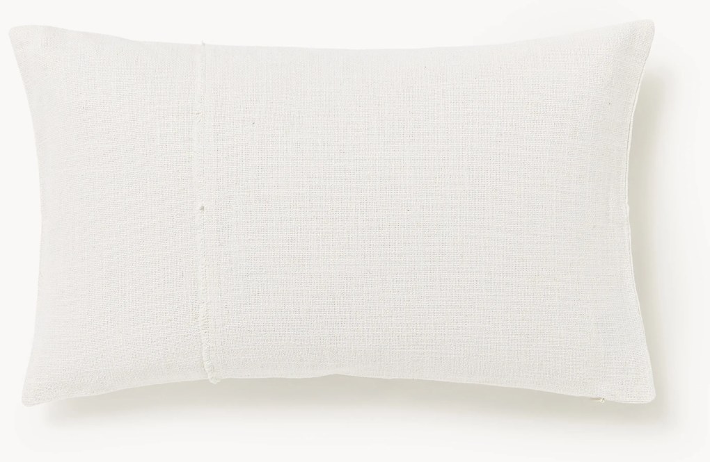 Handgeweven kussenhoes Terre met decoratieve naad