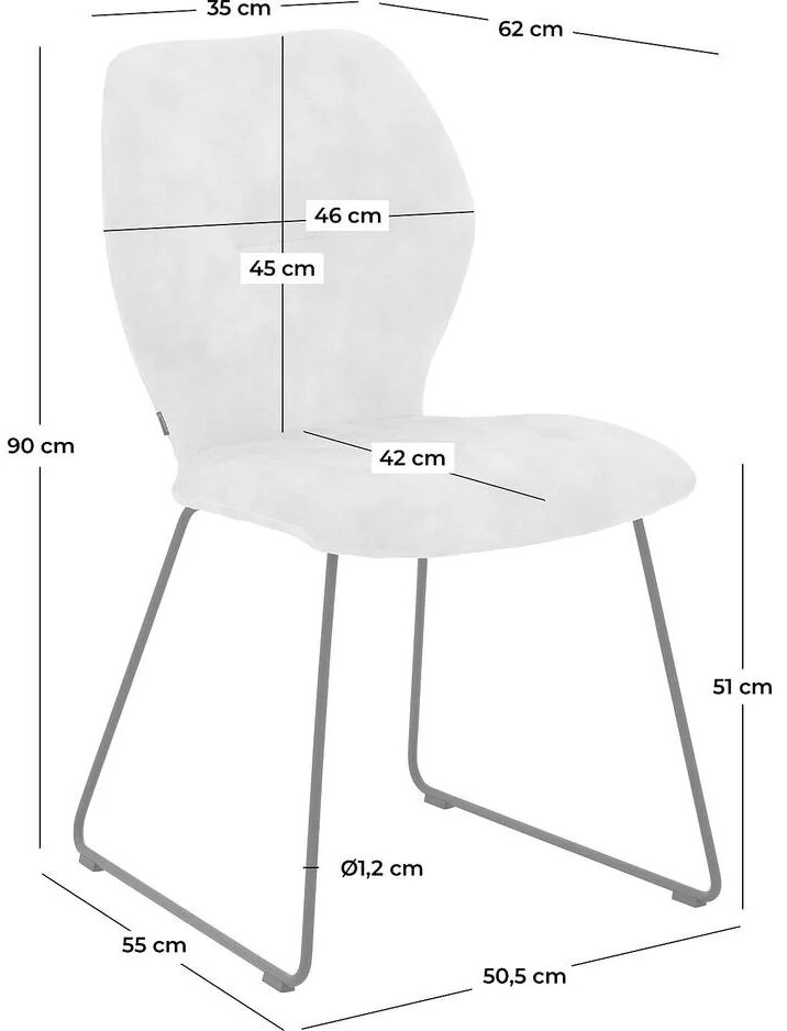 Goossens Eetkamerstoel Hera beige stof leuning, modern design
