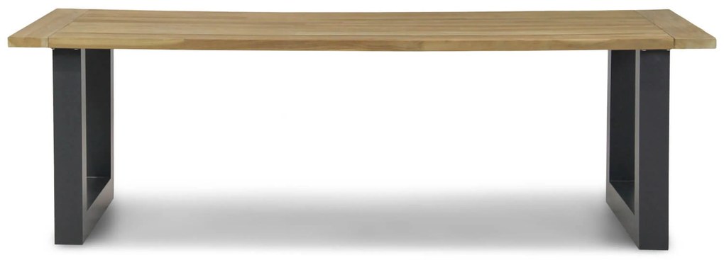 Dining Tuintafel rechthoekig antraciet 240 x 100 cm Old teak greywash Talai