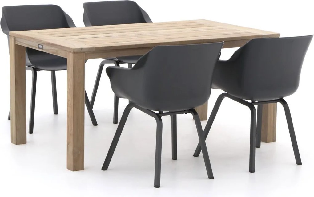 Diningset Hartman  | 4 personen | Tuinset teakhout | 5-delig | Kees Smit Tuinmeubelen