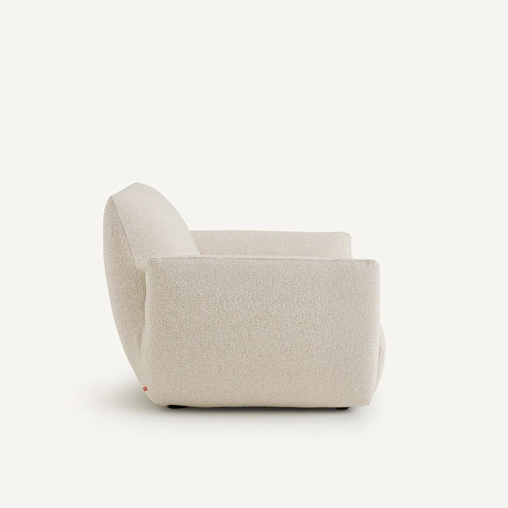 Fauteuil in bouclé stof, Spogano