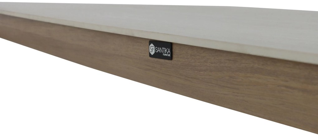 Tuinset 4 personen 160 cm Aluminium/rope Grijs Santika Furniture Santika