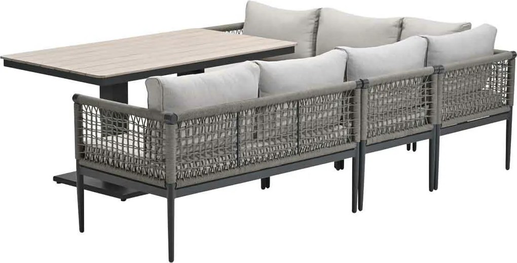Garden Impressions Burela - Brugge lounge dining set 5-delig links - taupe