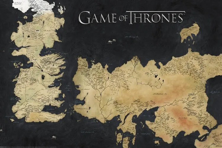 XXL Poster Game of Thrones - Westeros Map